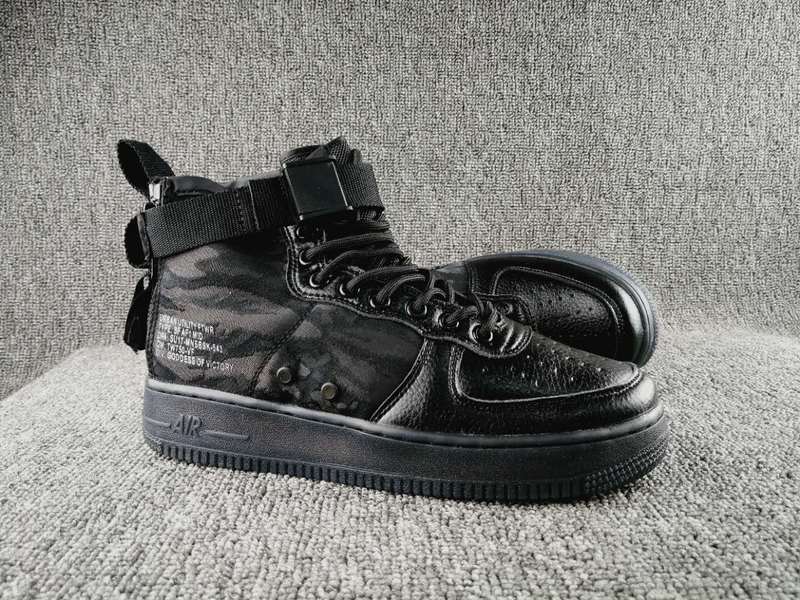 Nike Special Field SF AF1 Mid All Black Shoes - Click Image to Close